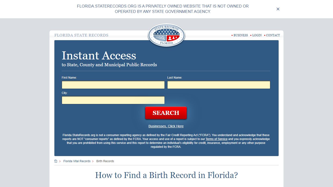 How to Find a Birth Record in Florida? - State Records